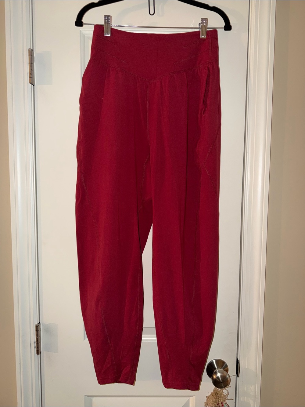 Free People Red Relaxed Track Pants
